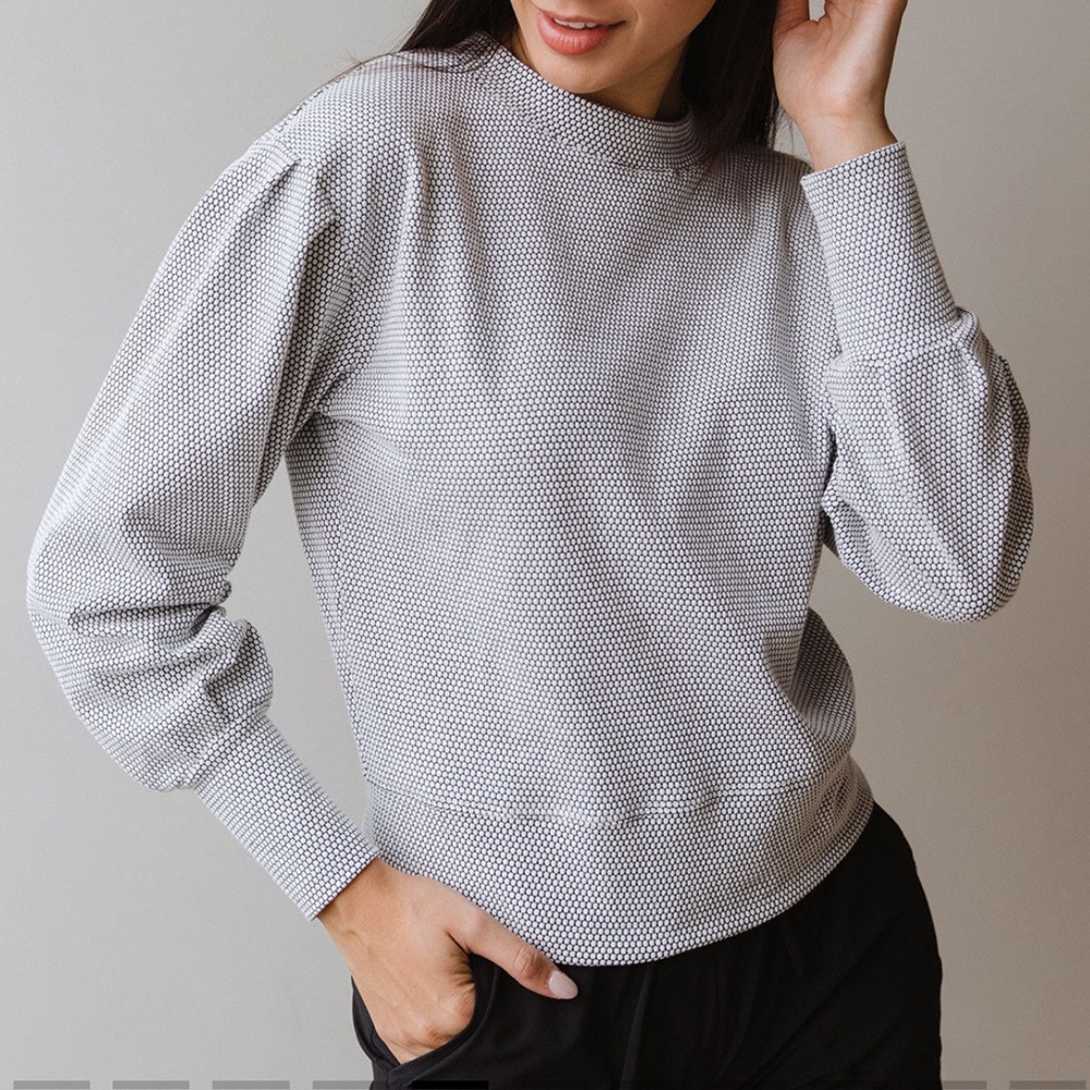 Albion Black and White Patterned Top